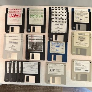 Lot of 31 Assorted Vintage Floppy Disk Collection - Mixed Programs